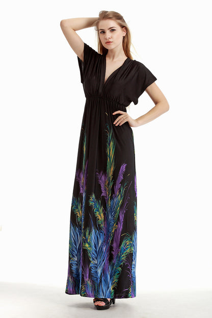 Plus Size Women Clothing Extra Large Extra Long Mop Dress Holiday Beach Dress