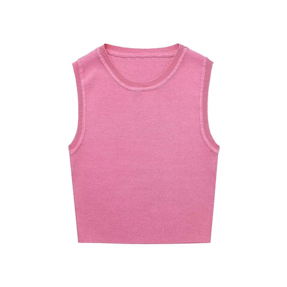 Sommerwind Damen Basic Stricktop Weste