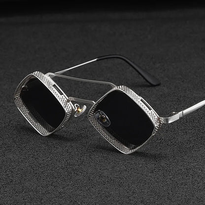 Steampunk Sonnenbrille Neue Retro Männer Damen Metall Hohl Rahmen Mode Gläser Marke Designer Hohe Qualität Sonnenbrille UV400