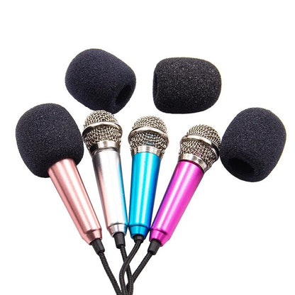 Microphone Portable 3.5mm Stereo Studio Mic KTV Karaoke Mini Microphone For Smart Phone Laptop PC Desktop Handheld Audio