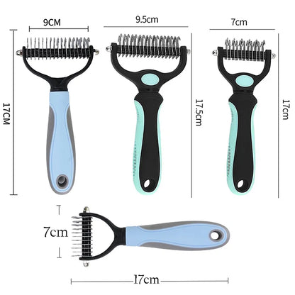 Professionelle Haustier-Enthaarungsbürste, Hundehaarentferner, Haustierfell-Knotenschneider, Welpe, Katze, Kamm, Bürsten, Hundepflege, Haarausfall-Zubehör