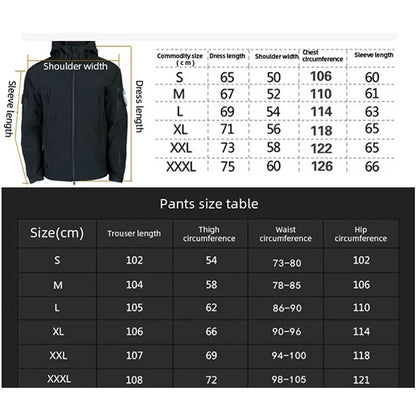 Winter Autumn Fleece Men Jacket Military Tactical Waterproof Suit Outdoor Fishing Hiking Camping Tracksuits Coat Thermal