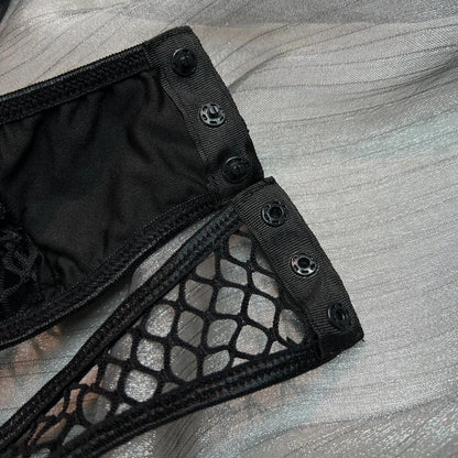 Body Sexy Body Lencería Mujer Mallas Lencería Transparente Bodys Open Crotch Mesh Sissy Disfraces