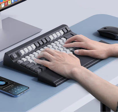 Keyboard Wrist Rest Pad Ergonomic Soft Memory Foam Support Desktop Storage Box Easy Typing Pain Relief for Office Home