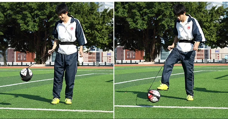 Fußball-Jongliertaschen, Hilfs-Kreisgürtel für Kinder, Kinder-Fußball-Trainingsausrüstung, Kick-Solo-Fußballtrainer, Fußball-Kick