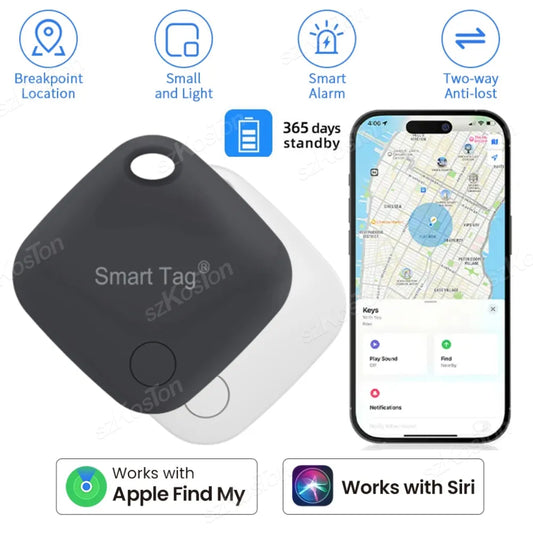 Rastreador GPS con etiqueta inteligente de larga distancia, localizador de llaves con etiqueta de aire, billetera para mascotas, alarma antipérdida para bicicleta, minilocalizador que funciona con iOS Find My