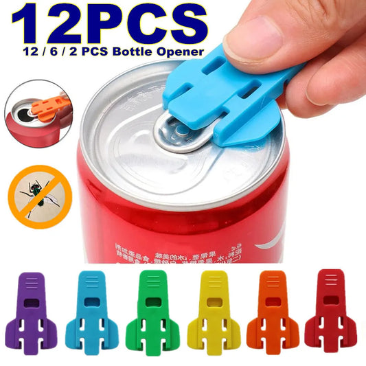 Simple Portable Bottle Opener Reusable Easy Can Opener Sealed Drink Beer Cola Opener Lid Remover Kitchen Supplies Camping Tools