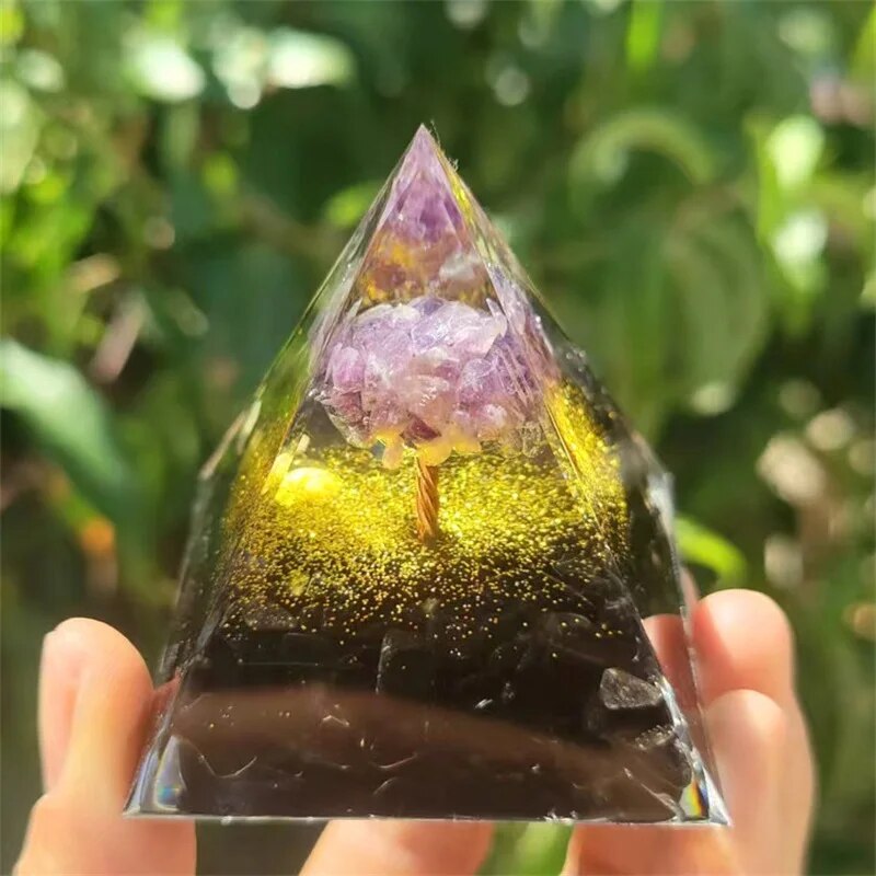 Pyramid Crystals Natural Stone Home Office Decoration Energy Generator Healing Reiki Chakra Meditation Ornaments Crafts