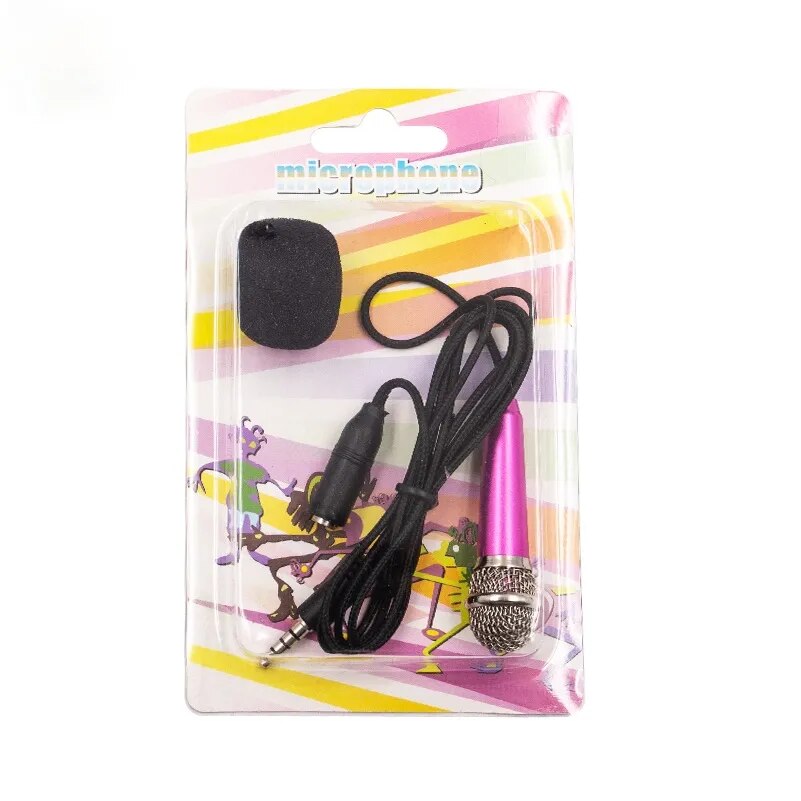 Mikrofon Tragbare 3,5mm Stereo Studio Mic KTV Karaoke Mini Mikrofon Für Smartphone Laptop PC Desktop Handheld Audio