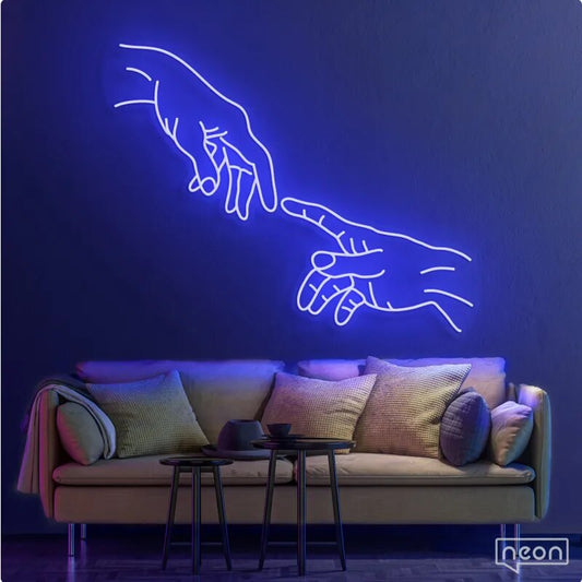 Wanxing hand of god neon Sign Light Office Living Room Interior Design, Neon sign wall art,Neon sign wall decor