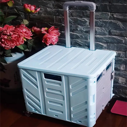 Portable Home Use Grocery Shopping Cart Express Cart Foldable Shopping Cart Pull Rod Driver Pull Cart Small Trolley Picnic