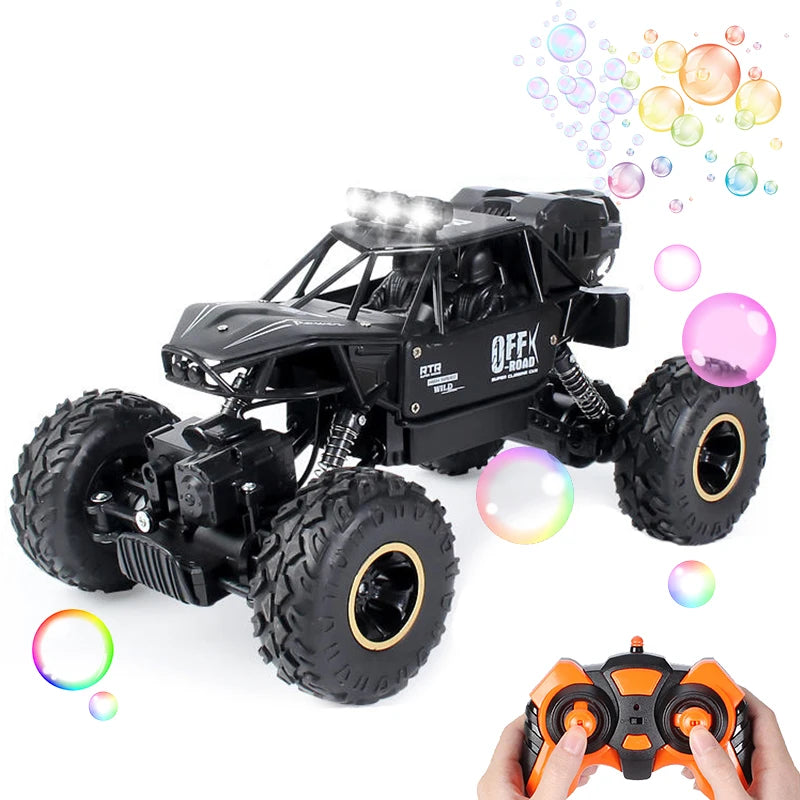 Paisible Electric 4WD RC Car Remote Control Toy Bubble Machine On Radio Control 4x4 Drive Rock Crawler Toy For Boys Girls 5514