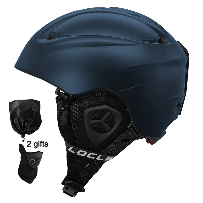 LOCLE-casco de esquí para hombre y mujer, moldeado integralmente, casco de esquí para niños, monopatín, esquí, Snowboard, motocicleta, casco de moto de nieve