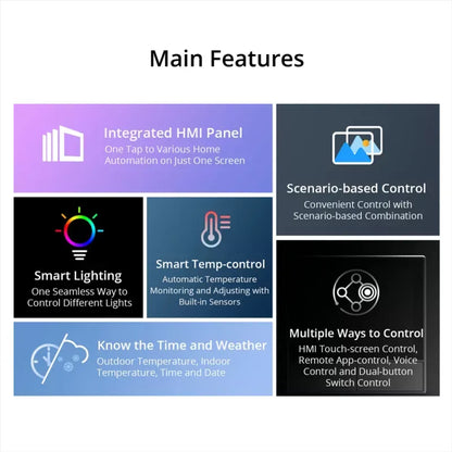 SONOFF NSPanel interruptor de escena inteligente UE/EE. UU. Wifi termostato inteligente Control todo en uno HMI Panel de pared compatible con Alexa Alice Google Home