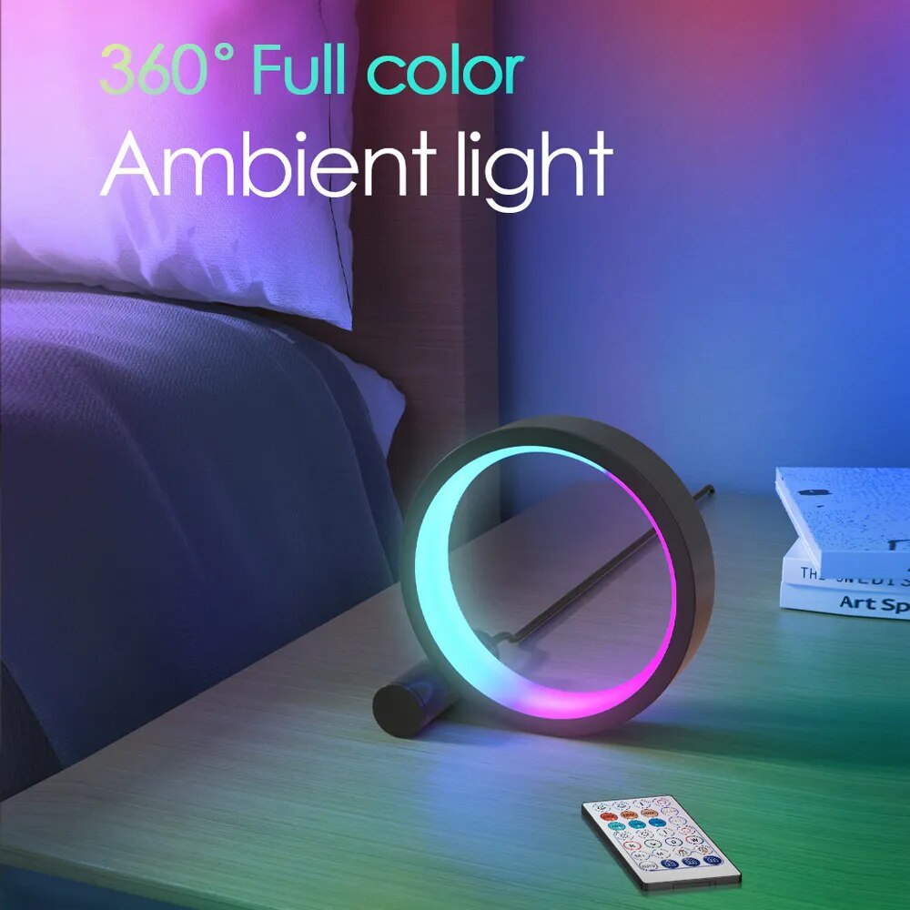 Luz LED nocturna inteligente RGB, lámpara de ambiente de escritorio, Control por aplicación Bluetooth, adecuada para decoración de cabecera de dormitorio y sala de juegos