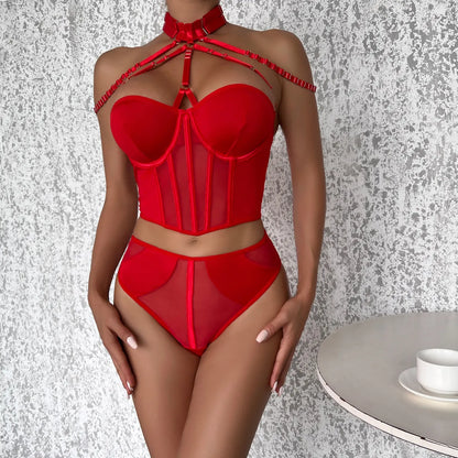 Sinnliches Dessous-BH-Ausgefallenes Unterwäsche-Set für Damen, 2-teilig, feenhafte, intime, klassische Damen-Sets