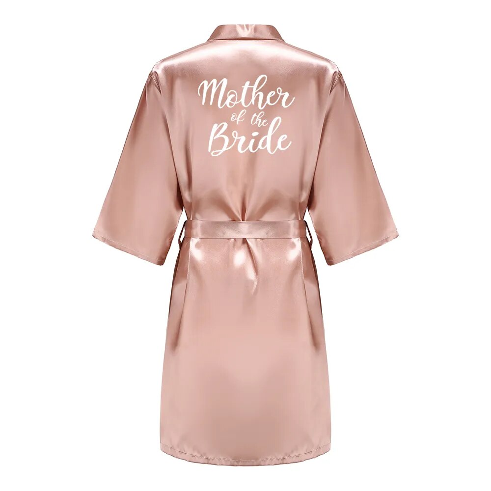 Hochzeit Braut Brautjungfer Roben für Frauen Braut Party Geschenke Team Kleid Kleid Seide Satin Nachtwäsche Kimono Sexy Sommer Bademantel