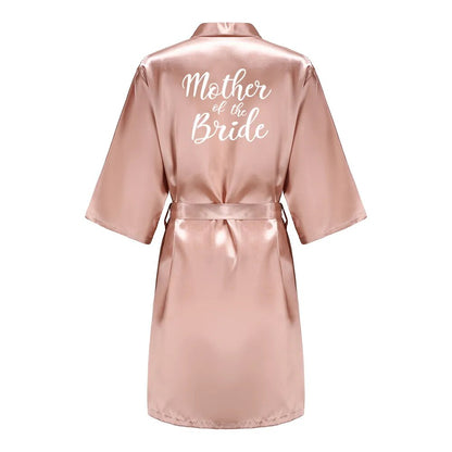 Wedding Bride Bridesmaid Robes for Women Bridal Party Gifts Team Dress Gown Silk Satin Sleepwear Kimono Sexy Summer Bathrobe