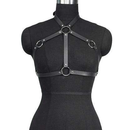 Frau Sexy Harness Gürtel Leder Dessous Brust Harness Korsett Dessous Gothic Hosenträger für Frauen Kleidung