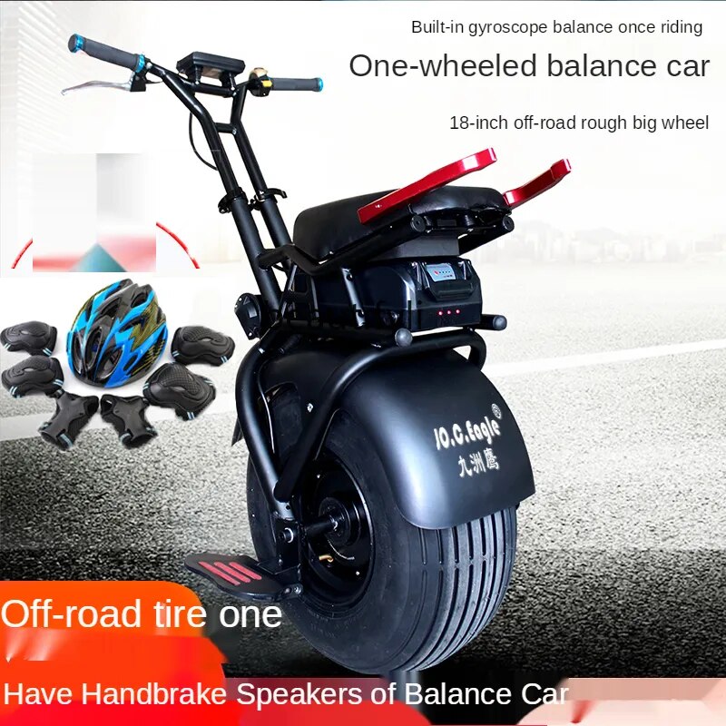 GY Intelligent Electric Single Wheel Self-Balance Car Single Wheel Body Sense Motorcycle Riding Scooter 18-Inch Bull Wheel