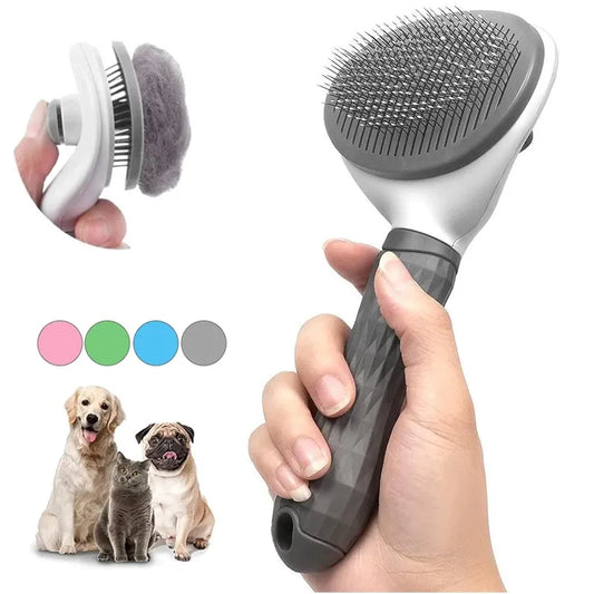 Cepillo para perros y gatos, cepillo autolimpiante para quitar el pelo de mascotas, herramientas de aseo para perros y gatos, peine desenredante para mascotas