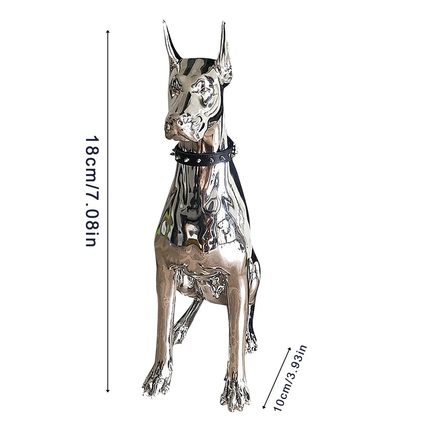 Wohnkultur Skulptur Dobermann Hund Kleine Kunst Tierstatuen Figur Raumdekoration Harz Statue Ornament Geschenk Weihnachtsgeschenk