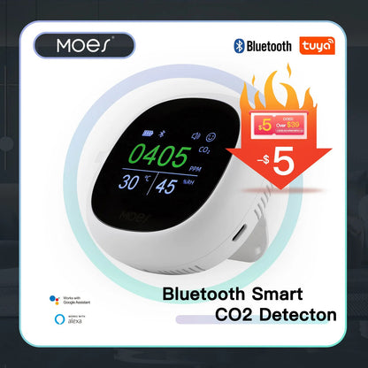 Tuya-Medidor inteligente de CO2, Detector de producción agrícola, invernadero, dióxido de carbono, Sensor de temperatura y humedad, Monitor de calidad del aire