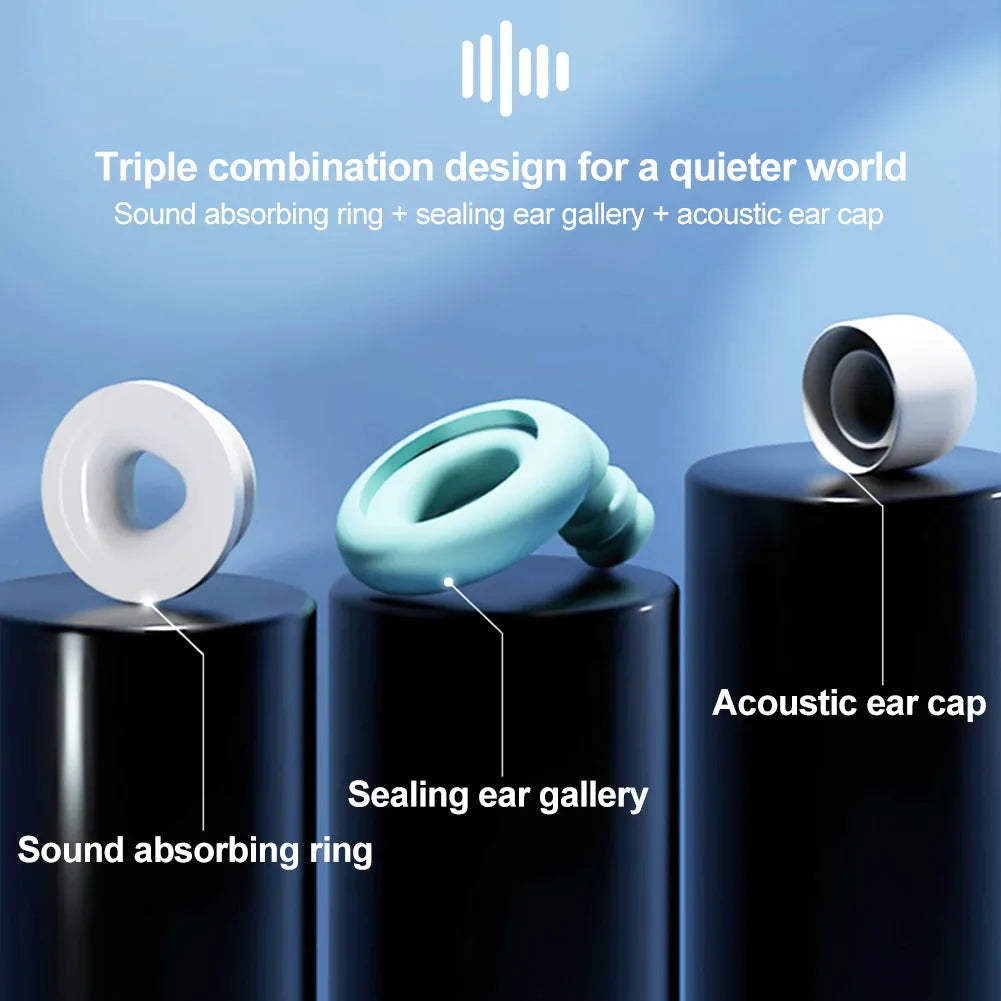 Silicone Earplug Sleep Noise Ear Plug Sound Insulation Protection Ear Anti-Noise Noise Reduction  Swimming Waterproof