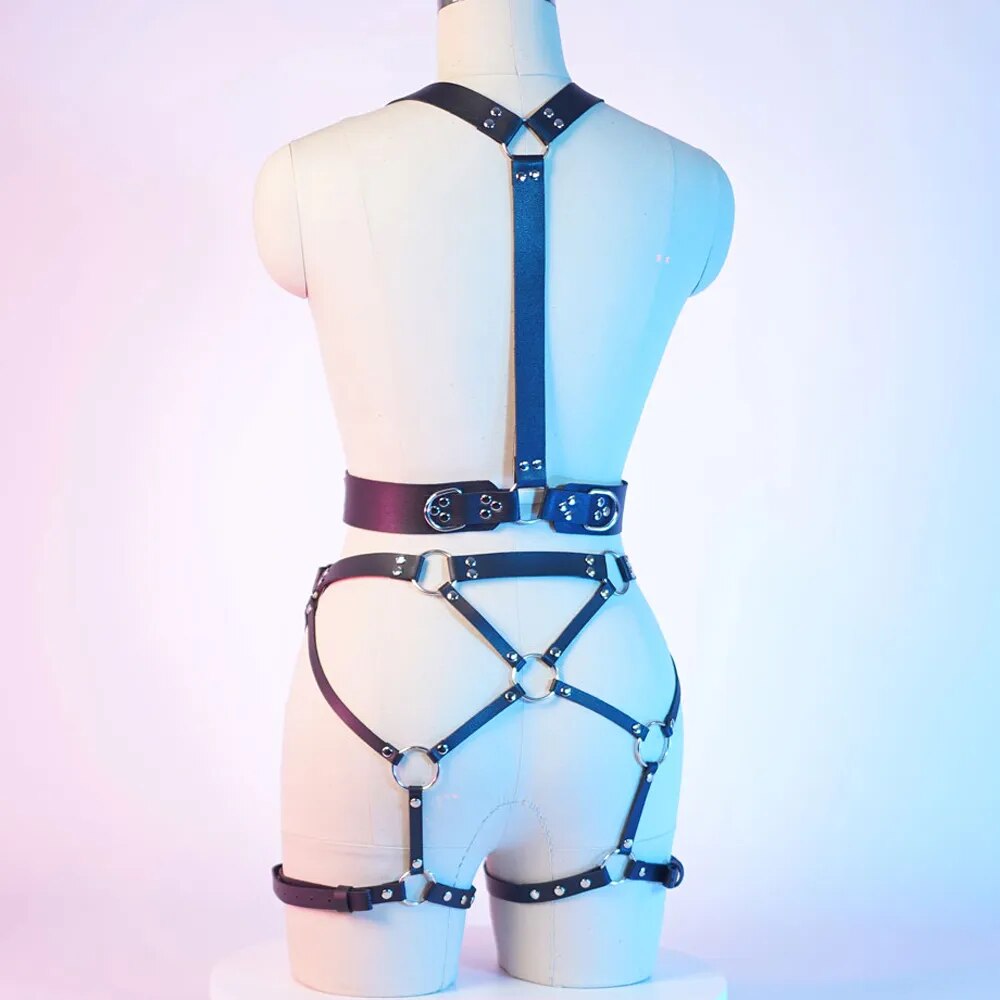 Lingerie Body Harness Gothic Belt Women Sexy Harness Belt Garters Leather Lingerie  Clothing Thigh Garter Stockings