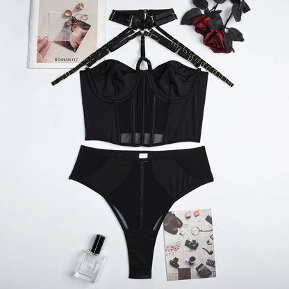 Sinnliches Dessous-BH-Ausgefallenes Unterwäsche-Set für Damen, 2-teilig, feenhafte, intime, klassische Damen-Sets