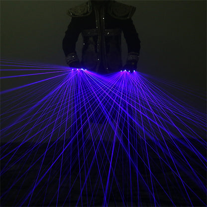 Green Laser Gloves Multi-line 4 Heads Beam Light Stage Performance Props For DJ Disco Music Festival Live Nightclub Club Show