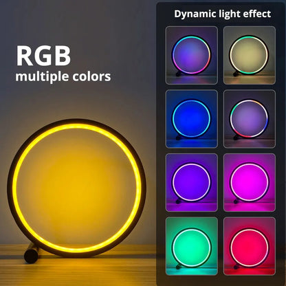 Smart LED Night Light RGB Desktop Atmosphere Desk Lamp Bluetooth APP Control Suitable for Game Room Bedroom Bedside Decoration