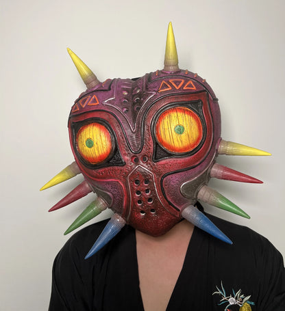 Majora's Mask of Zelda Scary Realistic Face Mask Halloween Cosplay Costume Prop for Adults Teens Game Party Mask