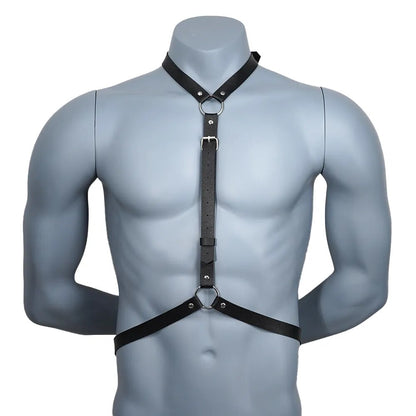 Leder Männer Harness Gürtel mit Schnalle Kleidung Punk Goth Brust Körper Harness Riemen Sexuelle Männliche Dessous