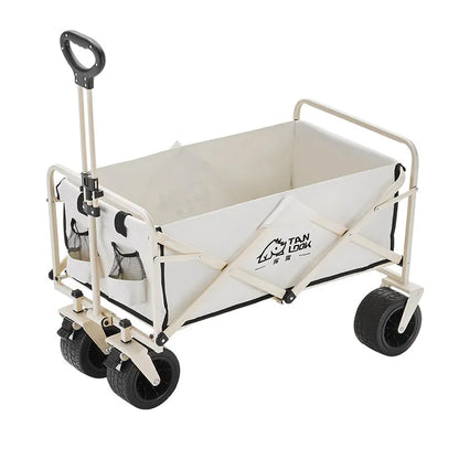 Wheeled Folding Cart Wagon Large Capacity Multifunction Cart Garden Park outdoor beach Camping carts Portable Barbecue Trolley