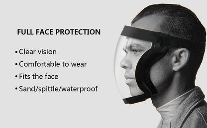 Protección facial completa transparente para el hogar, a prueba de salpicaduras de aceite, Moto, ciclismo, gafas antiniebla a prueba de viento, máscara de protección de seguridad con filtros