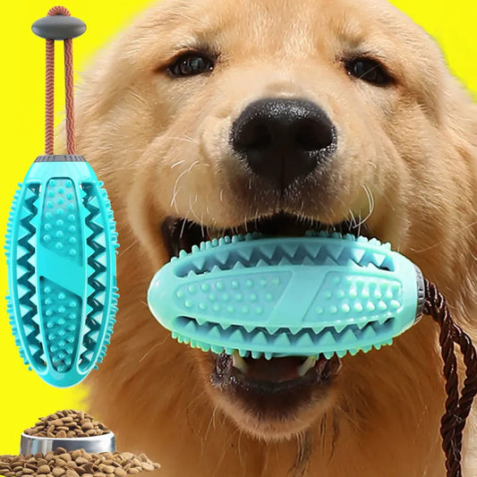 Juguete Popular de goma para perros Kong, cepillo de dientes para perros Bulldog Francés, pelota para masticar para perros, juguetes interactivos para mascotas, Herramientas de Limpieza de dientes de Labrador