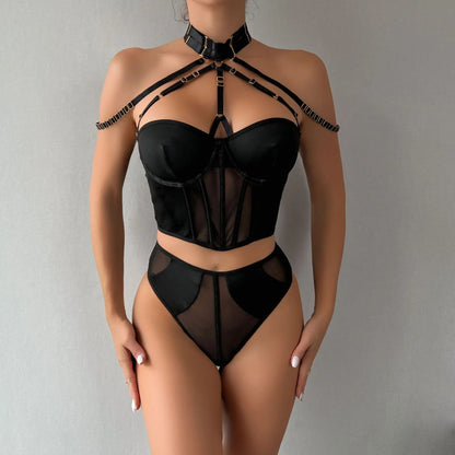 Sinnliches Dessous-BH-Ausgefallenes Unterwäsche-Set für Damen, 2-teilig, feenhafte, intime, klassische Damen-Sets