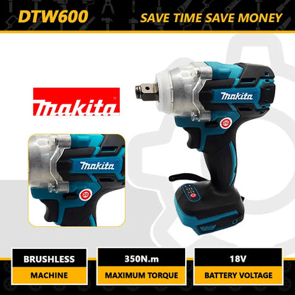 Makita 18V Wrench DTW600 Cordless гайковерт аккумуляторный Electric Wrench Drill Body Only Lithium Professional Power Tools