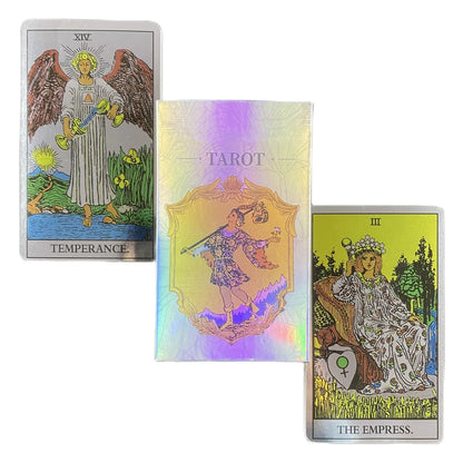 New Oracle Laser Tarot Rider Cards Pocket Deck English Version Osho Zen Mystical Manga Board Family Party Playing Game