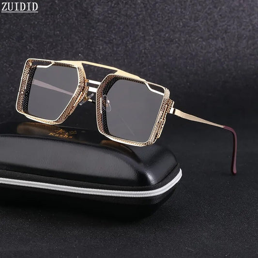 Gafas De Sol Steampunk para hombre, gafas cuadradas Punk De moda Vintage 2022, Vasos Decorativos Retro, gafas De Sol femeninas Occhiali