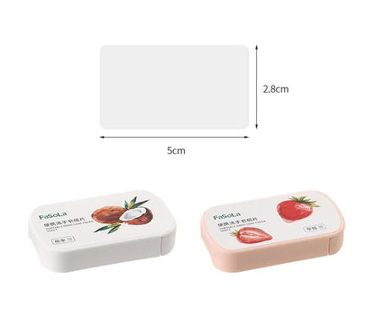 Portable Mini Strawberry Paper Soap Disposable Hand Washing Scented Soap Papers Hand Care Cleaning Soaps Bath Travel Supplies