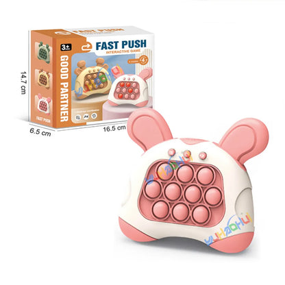 Verbessertes Quick Push Game Console Series-Spielzeug für Kinder Push Bubble und Pop Light Fidget Anti Stress Relief Sensorisches Spielzeug für Erwachsene