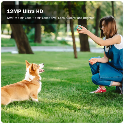 HD 8MP PTZ WiFi 4K cámara de pantalla de doble lente 6K 12MP tres pantallas protección de seguridad detección de movimiento IP CCTV Survalance al aire libre