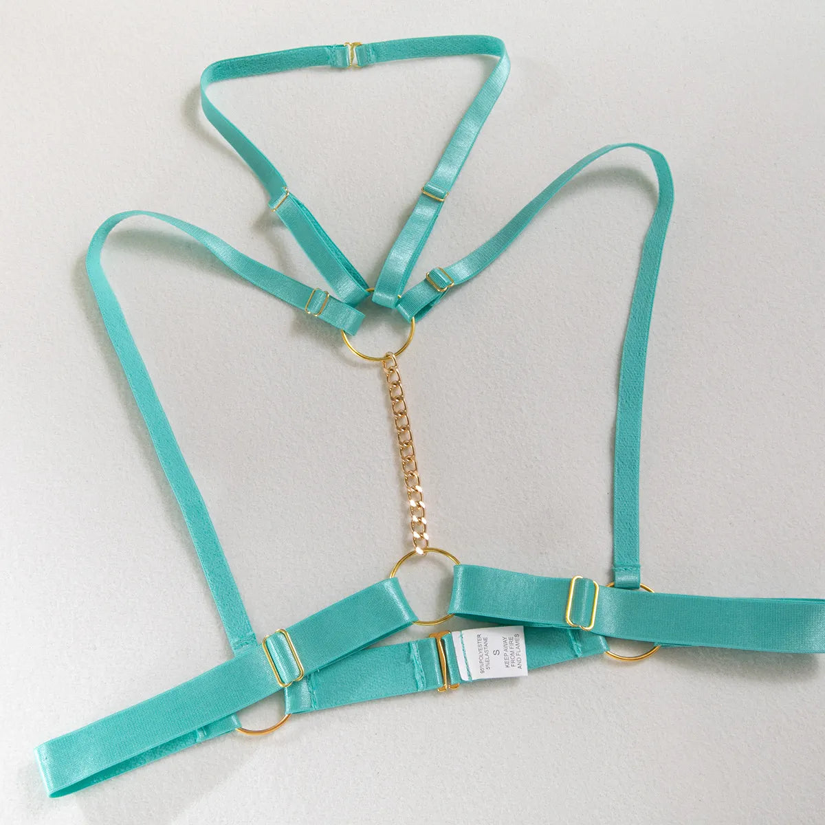 Conjuntos de lencería con cuello Halter para mujer, ropa interior de lujo con cadena, Tanga, cadena fina, conjunto de sujetador, transparente, íntimo y Sexy