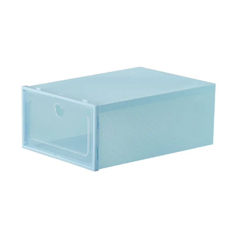 Transparent Lid Shoe Box Sets Shoes Organizers Thickened Foldable Dustproof Storage Boxs Stackable Combined Shoe Cabinet