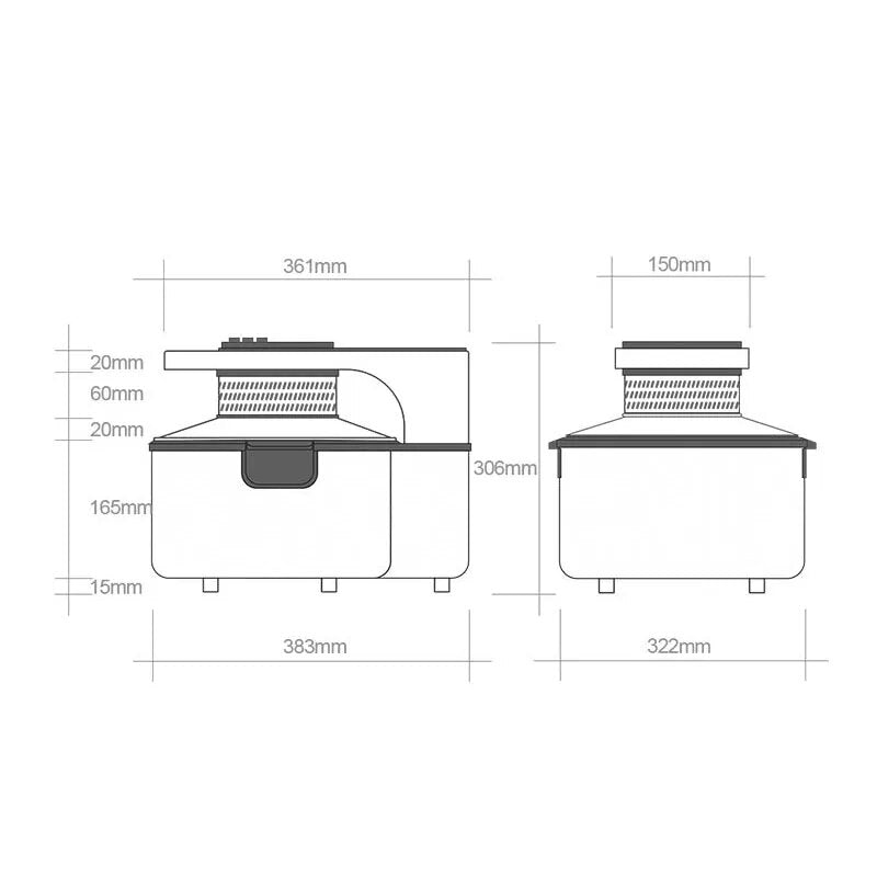 Freidora de aire multifunción giratoria de 360°, sin aceite, Visual, 8L, freidora eléctrica de gran capacidad, temperatura del horno, 80-230°C, control de temporizador, 1H