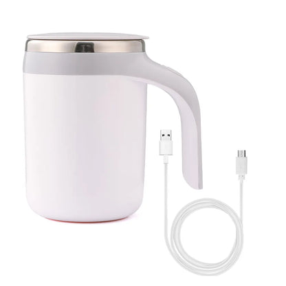 Mezclador inteligente perezoso de acero inoxidable, nueva taza con marca, licuadora giratoria magnética, taza agitadora automática, taza mezcladora de leche y café, botella calentadora