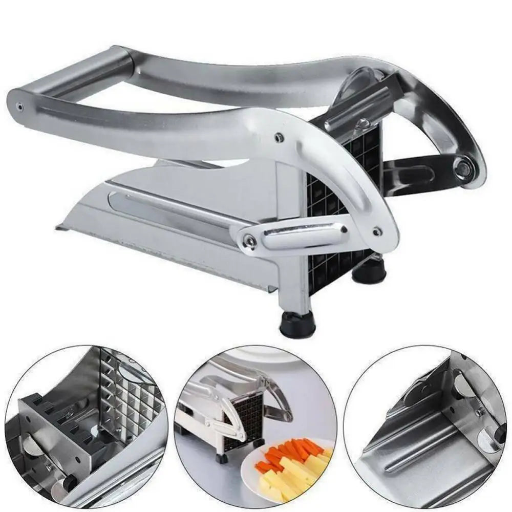 Stainless Steel Potato Slicer Potato Cutter French Fries Cutter Multifunctional Manual Vegetable Cutter Machine Kitchen Gadgets