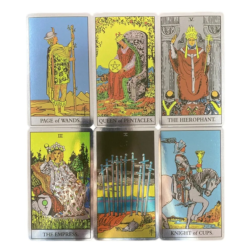 New Oracle Laser Tarot Rider Cards Pocket Deck English Version Osho Zen Mystical Manga Board Family Party Playing Game